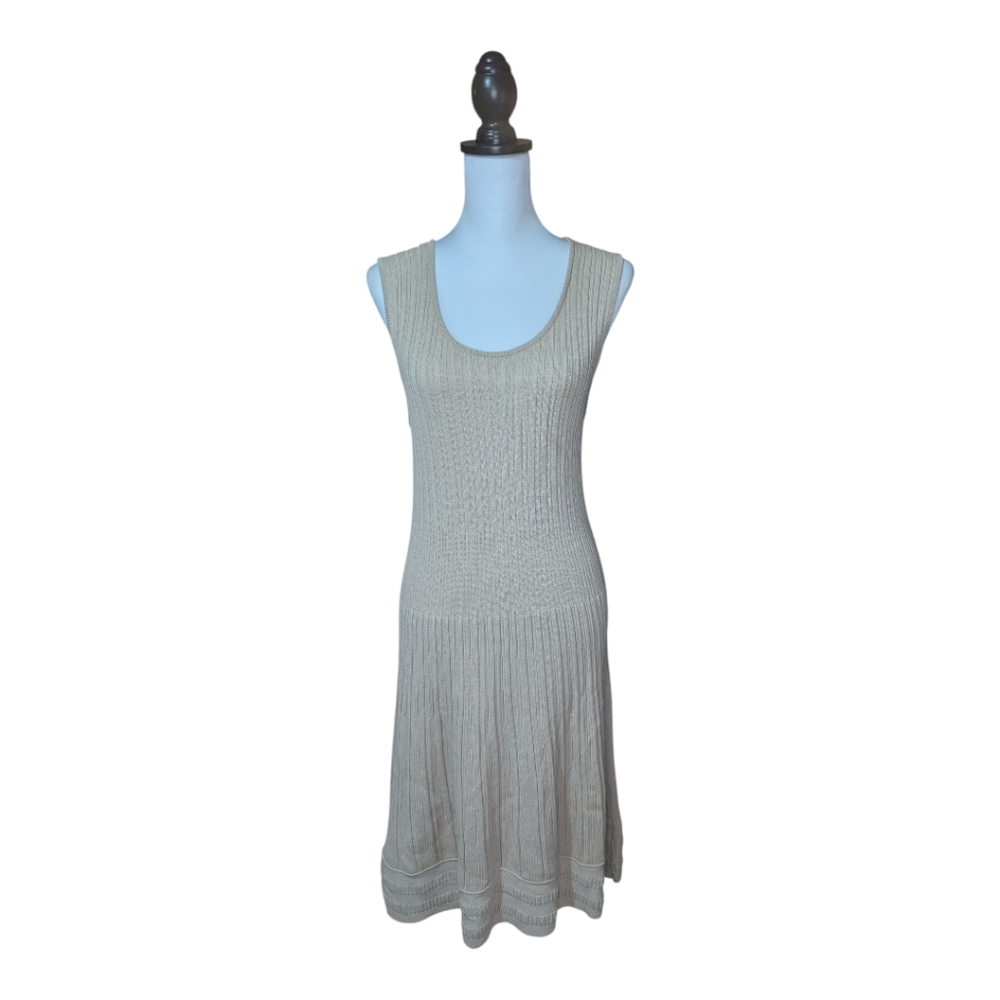 Tory Burch Sleeveless Knit Ribbed Sweater Dress Size Large